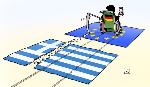 Cartoon: Isch over (medium) by Harm Bengen tagged tod,schäuble,erpressung,deutschland,rollstuhl,sense,sanduhr,hilfspaket,europa,euro,referendum,grexit,troika,institutionen,eu,ezb,iwf,griechenland,pleite,schulden,harm,bengen,cartoon,karikatur,tod,schäuble,erpressung,deutschland,rollstuhl,sense,sanduhr,hilfspaket,europa,euro,referendum,grexit,troika,institutionen,eu,ezb,iwf,griechenland,pleite,schulden,harm,bengen,cartoon,karikatur