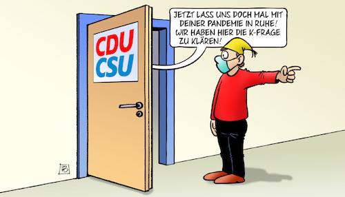 Cartoon: K-Frage und Pandemie (medium) by Harm Bengen tagged pandemie,corona,michel,zeigen,tür,laschet,söder,entscheidung,cdu,csu,kanzlerkandidatur,harm,bengen,cartoon,karikatur,pandemie,corona,michel,zeigen,tür,laschet,söder,entscheidung,cdu,csu,kanzlerkandidatur,harm,bengen,cartoon,karikatur