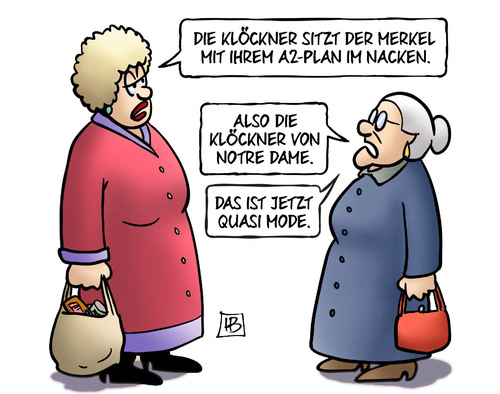 Cartoon: Klöckner A2 (medium) by Harm Bengen tagged julia,klöckner,glöckner,merkel,a2,plan,nacken,notre,dame,quasi,mode,flüchtlingszahlen,reduzieren,obergrenze,grenze,populismus,flüchtlinge,flucht,asyl,politiker,harm,bengen,cartoon,karikatur,julia,klöckner,glöckner,merkel,a2,plan,nacken,notre,dame,quasi,mode,flüchtlingszahlen,reduzieren,obergrenze,grenze,populismus,flüchtlinge,flucht,asyl,politiker,harm,bengen,cartoon,karikatur