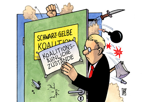 Cartoon: Koalitionszustand (medium) by Harm Bengen tagged koalitionszustand,koalition,zustand,krach,streit,zank,messer,bombe,schlagen,krieg,cdu,csu,fdp,merkel,westerwelle,seehofer,guttenberg,koalitionszustand,koalition,zustand,krach,streit,zank,schlagen,cdu,fdp,angela merkel,guido westerwelle,angela,merkel,guido,westerwelle