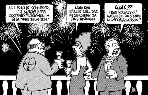 Cartoon: Kostenexplosion (medium) by Harm Bengen tagged pharmaindustrie,roesler,pharmabranche,gesundheit,gesundheitsreform,elefant,fliege,mücke,gesundheitsminister,lobbyismus,fdp,politik,gesundheitspolitik,kosten,preise,medikamente,zwangsrabatte,kostenbremse,monopol,krankenkassenjavascriptvoidchangeselectptagsform76325,technique,feuerwerk