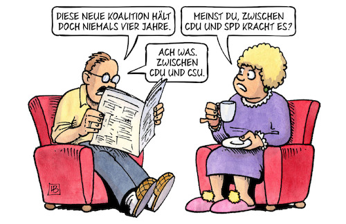 Cartoon: Krach in neuer Koalition (medium) by Harm Bengen tagged neue,koalition,krach,streit,cdu,spd,csu,harm,bengen,cartoon,karikatur,neue,koalition,krach,streit,cdu,spd,csu,harm,bengen,cartoon,karikatur
