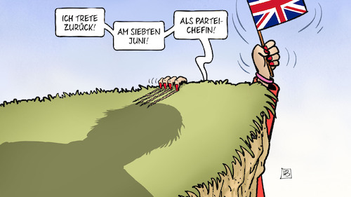 Cartoon: May-Rücktritt (medium) by Harm Bengen tagged may,rücktritt,tories,parteichefin,brexit,abgrund,klippe,boris,johnson,absturz,europawahl,harm,bengen,cartoon,karikatur,may,rücktritt,tories,parteichefin,brexit,abgrund,klippe,boris,johnson,absturz,europawahl,harm,bengen,cartoon,karikatur