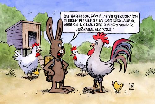 Cartoon: Oster-Boni (medium) by Harm Bengen tagged ostern,boni,bonus,hase,osterhase,hahn,henne,hühnerhof,likör,eier,ostereier,bank,bänker,finanzkrise,wirtschaftskrise,cartoon,cartoons,ostern,osterhase,hase,tier,tiere,ei,eier,ostereier,osterei,feiertage,feiertag,tradition,kultur,religion,karfreitag,boni,bonus,hahn,henne,hühnerhof,bauerhnhof,likör,bank,banken,banker,bänker,finanzkrise,wirtschaftskrise,wirtschaft