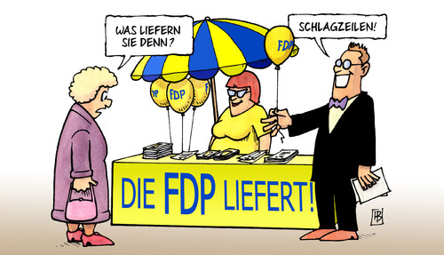 Cartoon: Schlagzeilen (medium) by Harm Bengen tagged schlagzeilen,fdp,bewaehrung,rösler,partei,parteivorsitzender,lindner,brüderle,westerwelle,außenminister,absägen,libyen,enthaltung,niebel,schlagzeilen,fdp,rösler,partei,parteivorsitzender,lindner,brüderle,westerwelle,außenminister,libyen,absägen,niebel,enthaltung