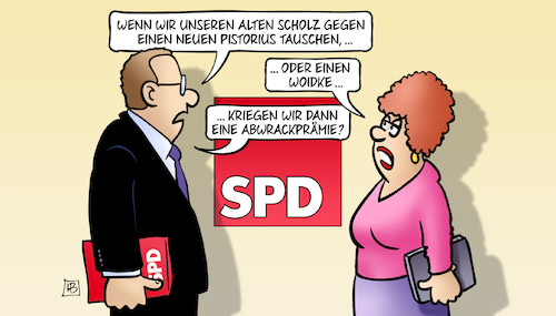 Cartoon: Scholz abwracken (medium) by Harm Bengen tagged scholz,pistorius,tauschen,landtagswahl,brandenburg,spd,woidke,abwrackprämie,harm,bengen,cartoon,karikatur,scholz,pistorius,tauschen,landtagswahl,brandenburg,spd,woidke,abwrackprämie,harm,bengen,cartoon,karikatur