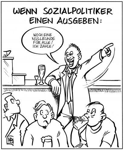 Cartoon: Sozialpolitiker (medium) by Harm Bengen tagged 