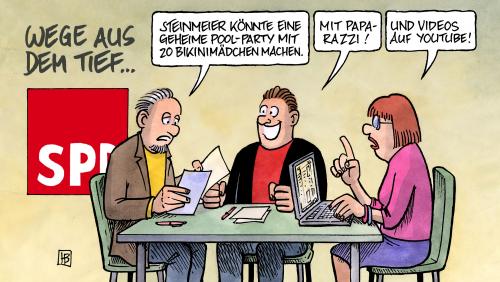 Cartoon: SPD-Strategie (medium) by Harm Bengen tagged spd,strategie,wahl,wahlen,wahlkampf,kandidat,spitzenkandidat,pool,party,paparazzi,youtube,video,berlusconi,spd,strategie,wahl,wahlen,wahlkampf,kandidat,spitzenkandidat,pool,party,paparazzi,youtube,video,berlusconi,internet,steinmeier,medien,film,computer,web,www,online,informationsgesellschaft