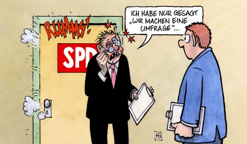 Cartoon: SPD-Umfragewerte (medium) by Harm Bengen tagged spd,umfragewerte,umfrage,wahlkampf,wahl,bundestagswahl,steinmeier,tür,prügel,schlägerei,spd,umfragewerte,umfrage,wahlkampf,wahl,wahlen,bundestagswahl,frank walter steinmeier,schlägerei,prügel,tür,frank,walter,steinmeier