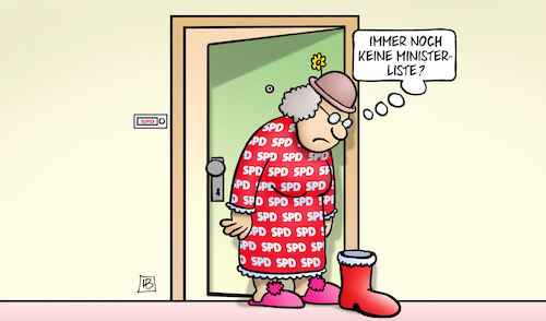 Cartoon: SPD und Nikolaus (medium) by Harm Bengen tagged spd,nikolaus,ministerliste,stiefel,ampel,tür,tante,oma,regierungsbildung,harm,bengen,cartoon,karikatur,spd,nikolaus,ministerliste,stiefel,ampel,tür,tante,oma,regierungsbildung,harm,bengen,cartoon,karikatur