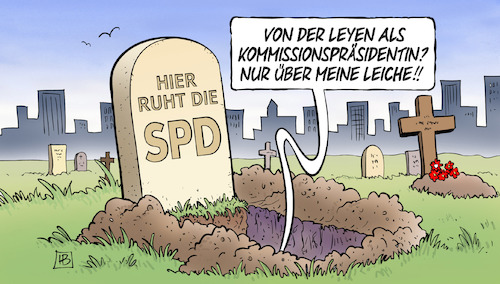 Cartoon: SPD und V.d.L. (medium) by Harm Bengen tagged grab,friedhof,leiche,spd,europa,posten,geschacher,auswahl,spitzenpersonal,kommissionspraesidentin,der,leyen,harm,bengen,cartoon,karikatur,grab,friedhof,leiche,spd,europa,posten,geschacher,auswahl,spitzenpersonal,kommissionspraesidentin,der,leyen,harm,bengen,cartoon,karikatur