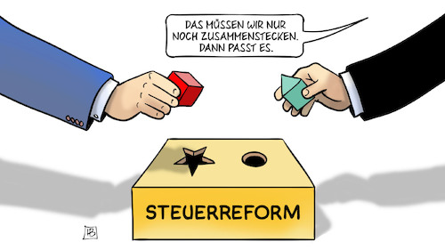 Cartoon: Steuerreform passt (medium) by Harm Bengen tagged steuerreform,zusammenstecken,kinderspiel,steckspiel,harm,bengen,cartoon,karikatur,steuerreform,zusammenstecken,kinderspiel,steckspiel,harm,bengen,cartoon,karikatur