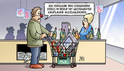 Cartoon: Stress und Kauflaune (medium) by Harm Bengen tagged stress,kauflaune,stressreport,leyen,arbeit,soziales,beruf,gfk,konsumklimaindex,konsum,supermarkt,alkohol,harm,bengen,cartoon,karikatur,stress,kauflaune,stressreport,leyen,arbeit,soziales,beruf,gfk,konsumklimaindex,konsum,supermarkt,alkohol,harm,bengen,cartoon,karikatur