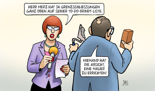 Cartoon: To-Do-Brindt-Liste (medium) by Harm Bengen tagged merz,grenzschliessungen,dobrindt,liste,ulbricht,zitat,luegen,absicht,mauer,errichten,migrationspolitik,interview,harm,bengen,cartoon,karikatur,merz,grenzschliessungen,dobrindt,liste,ulbricht,zitat,luegen,absicht,mauer,errichten,migrationspolitik,interview,harm,bengen,cartoon,karikatur