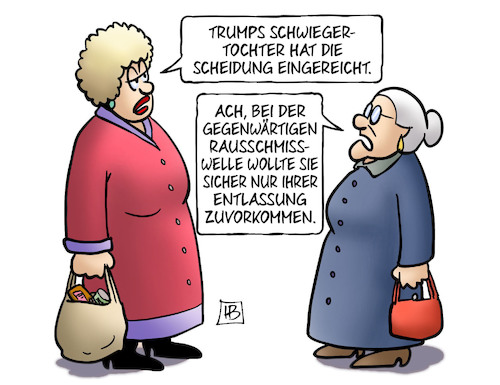 Cartoon: Trump-Scheidung (medium) by Harm Bengen tagged trump,usa,präsident,scheidung,schwiegertochter,rausschmisswelle,entlassung,mcmaster,sicherheitsberater,susemil,harm,bengen,cartoon,karikatur,trump,usa,präsident,scheidung,schwiegertochter,rausschmisswelle,entlassung,mcmaster,sicherheitsberater,susemil,harm,bengen,cartoon,karikatur