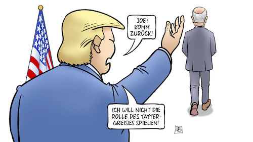 Cartoon: Trumps neue Rolle (medium) by Harm Bengen tagged rolle,tattergreise,trump,biden,rücktritt,rückzug,wahlkampf,pflaster,präsidentschaftswahl,harm,bengen,cartoon,karikatur,rolle,tattergreise,trump,biden,rücktritt,rückzug,wahlkampf,pflaster,präsidentschaftswahl,harm,bengen,cartoon,karikatur