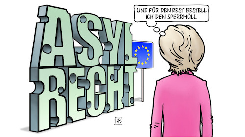 Cartoon: V.d.L. und Asylrecht (medium) by Harm Bengen tagged vdl,von,der,leyen,eu,europa,schild,rest,sperrmüll,asylrecht,loecher,harm,bengen,cartoon,karikatur,vdl,von,der,leyen,eu,europa,schild,rest,sperrmüll,asylrecht,loecher,harm,bengen,cartoon,karikatur