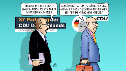 Cartoon: Vertrauen in Merz (medium) by Harm Bengen tagged vertrauen,finger,kreuzen,lügen,rechte,nazis,afd,cdu,csu,merz,salonfähig,parteitag,harm,bengen,cartoon,karikatur,vertrauen,finger,kreuzen,lügen,rechte,nazis,afd,cdu,csu,merz,salonfähig,parteitag,harm,bengen,cartoon,karikatur