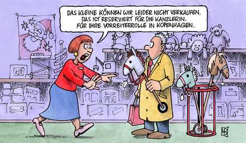 Cartoon: Vorreiterrolle (medium) by Harm Bengen tagged vorreiterrolle,vorreiter,steckenpferd,merkel,kanzlerin,co2,reduktion,weltklimagipfel,klima,gipfel,kopenhagen,treibhausgase,erderwärmung,meeresspiegel,überschwemmungen,spielzeug,kinder,vorreiterrolle,vorreiter,steckenpferd,angela merkel,kanzlerin,co2,reduktion,kanzler,weltklimagipfel,klima,gipfel,kopenhagen,treibhausgase,erderwärmung,meeresspiegel,überschwemmungen,spielzeug,kinder,angela,merkel