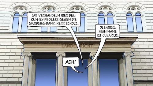 Cartoon: Warburg-Prozess (medium) by Harm Bengen tagged cum,ex,prozess,steuerhinterziehung,warburg,bank,scholz,olearius,landgericht,bonn,harm,bengen,cartoon,karikatur,cum,ex,prozess,steuerhinterziehung,warburg,bank,scholz,olearius,landgericht,bonn,harm,bengen,cartoon,karikatur