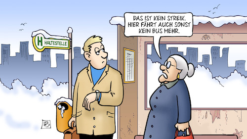 Cartoon: Warnstreik Busse (medium) by Harm Bengen tagged warnstreik,streik,nahverkehr,bushaltestelle,winter,susemil,tarifverhandlungen,harm,bengen,cartoon,karikatur,warnstreik,streik,nahverkehr,bushaltestelle,winter,susemil,tarifverhandlungen,harm,bengen,cartoon,karikatur