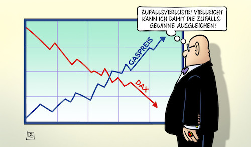 Cartoon: Zufallsverluste (medium) by Harm Bengen tagged gaspreis,dax,statistik,zufallsverluste,zufallsgewinne,ausgleichen,wirtschaft,gas,energie,krieg,ukraine,russland,harm,bengen,cartoon,karikatur,gaspreis,dax,statistik,zufallsverluste,zufallsgewinne,ausgleichen,wirtschaft,gas,energie,krieg,ukraine,russland,harm,bengen,cartoon,karikatur