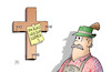 Cartoon: Bayern-Kreuze (small) by Harm Bengen tagged bayern,kreuze,kruzifixe,kirche,landtagswahl,söder,jesus,christus,scham,schämen,harm,bengen,cartoon,karikatur