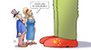 Cartoon: Chinas Wirtschaft (small) by Harm Bengen tagged china,usa,europa,wirtschaft,schwächelt,riese,harm,bengen,cartoon,karikatur