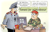 Cartoon: Cyber-Armee (small) by Harm Bengen tagged cyber,armee,bundeswehr,ministerin,einweihung,nerd,general,pizza,cola,kommando,informationsraum,krieg,computer,hacker,harm,bengen,cartoon,karikatur