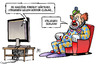 Cartoon: De Maiziere und Horror-Clowns (small) by Harm Bengen tagged demaiziere,vorgehen,innenminister,polizei,horror,clowns,kollegenschwein,harm,bengen,cartoon,karikatur
