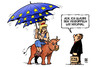Cartoon: Euro-Rettungsschirm verdoppeln (small) by Harm Bengen tagged euro,rettungsschirm,europa,stier,ezb,europaeische,zentralbank,trichet,krise,schulden,finanzen,griechenland,portugal,italien