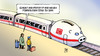 Cartoon: Führerlose Züge (small) by Harm Bengen tagged führerlose,züge,lokführer,bahnhof,sparschwein,sparen,prototyp,reisende,harm,bengen,cartoon,karikatur
