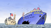 Cartoon: Havarie (small) by Harm Bengen tagged havarie,schiff,europa,euro,euroschuldenkrise,krise,rating,ratingagentur,standard,poors,sinken,meer,schiffbruch,untergang,katastrophe