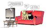 Cartoon: Hundesteuerrekord (small) by Harm Bengen tagged rekordeinnahmen,hundesteuer,hund,katze,sofa,tv,stütze,system,harm,bengen,cartoon,karikatur