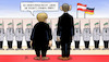 Cartoon: Kurz rechts (small) by Harm Bengen tagged kurz,bundeskanzler,merkel,staatsbesuch,soldaten,rechts,österreich,deutschland,harm,bengen,cartoon,karikatur