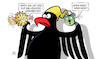Cartoon: Lockerung vs. Lockdown (small) by Harm Bengen tagged lockerung,lockdown,bierchen,schloss,corona,virus,bundesadler,adler,harm,bengen,cartoon,karikatur