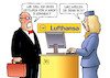 Cartoon: Lufthansa-Warnstreik (small) by Harm Bengen tagged lufthansa,warnstreik,von,nach,bodenpersonal,verdi,harm,bengen,cartoon,karikatur