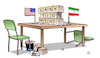 Cartoon: Mauer zu Iran (small) by Harm Bengen tagged mauer,iran,usa,mauern,maurer,tisch,verhandlungen,atomabkommen,sanktionen,kriegsgefahr,harm,bengen,cartoon,karikatur