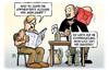 Cartoon: Mein-Kampf-Lesung (small) by Harm Bengen tagged kommentierte,ausgabe,mein,kampf,buch,hitler,nazis,autorenlesung,signieren,rechtsextrem,faschisten,zeitung,harm,bengen,cartoon,karikatur