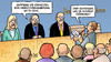 Cartoon: Mindestlohn-Kommission (small) by Harm Bengen tagged mindestlohn,kommission,mindestlohnanhebung,34,cent,anhebung,verdienst,monat,verdienen,bundespressekonferenz,harm,bengen,cartoon,karikatur