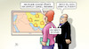 Cartoon: Regime-Change (small) by Harm Bengen tagged regime,change,regimewechsel,konflikt,kritik,netanjahu,krieg,iran,israel,monitor,landkarte,explosionen,harm,bengen,cartoon,karikatur