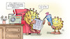 Cartoon: Schulöffnungen (small) by Harm Bengen tagged schulöffnungen,februar,radio,corona,viren,virus,schultüte,b117,mutation,harm,bengen,cartoon,karikatur
