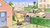 Cartoon: Street View 2023 (small) by Harm Bengen tagged street,view,streetview,google,facebook,twitter,whatsapp,instagram,auto,haus,einspruch,verpixeln,unkenntlich,exhibitionismus,datenschutz,harm,bengen,cartoon,karikatur