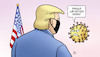 Cartoon: Trump-Maske (small) by Harm Bengen tagged donald,trump,usa,maske,virus,corona,richtungswechsel,harm,bengen,cartoon,karikatur