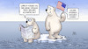 Cartoon: Trumps Klimapolitik (small) by Harm Bengen tagged klimapolitik,g7,amerikanischer,eisbären,zeitung,präsident,trump,usa,harm,bengen,cartoon,karikatur