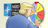 Cartoon: Trumps NATO-Position (small) by Harm Bengen tagged trump,nato,position,austritt,glücksrad,usa,harm,bengen,cartoon,karikatur
