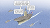 Cartoon: Venezuela-Krieg (small) by Harm Bengen tagged krieg,venezuela,drogen,schiff,flugzeugträger,chicago,trump,maduro,harm,bengen,cartoon,karikatur