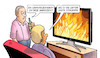 Cartoon: Wetterkarte Südeuropa (small) by Harm Bengen tagged kaminfeuervideo,feuer,tv,wetterkarte,südeuropa,hitzewelle,sommer,brände,harm,bengen,cartoon,karikatur