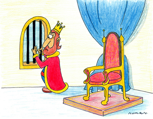Cartoon: King I (medium) by cizofreni tagged king,kral
