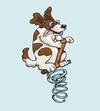 Cartoon: Springer Spaniel (small) by Little Topper tagged dog spaniel spring bounce springer